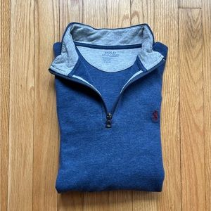 Polo by Ralph Lauren Blue Quarter-Zip Sweater
